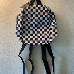 Kendall and Kylie black and white checkered mini backpack new