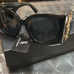 Brand New Saint Laurent SL 276 Mica Sunglasses – Black with Gold YSL Logo