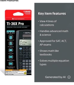 Texas instruments ti-36x pro engineering scientific calculator