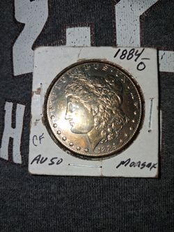 1884 silver Morgan dollar