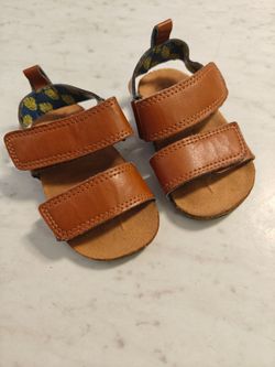 Toddler Brown Leather Sandals