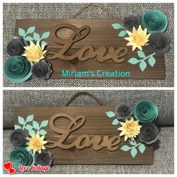 Paper Flowers 🌸 On Wood