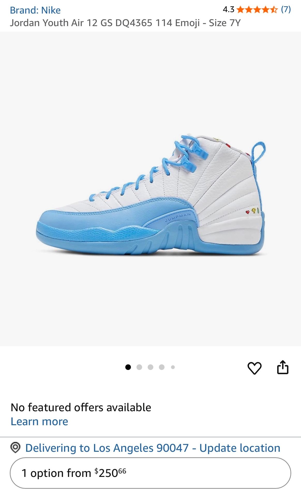 Jordan Youth Air 12 GS Emoji
