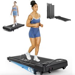 THERUN Walking Pad Treadmill Under Desk, Portable Mini Treadmill for Home/Office, Walking Pad Machine with 2.5HP and 265 lbs Weight Capacity Remote Co