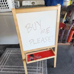 47" tall, cleaned up double sided kids drawing board