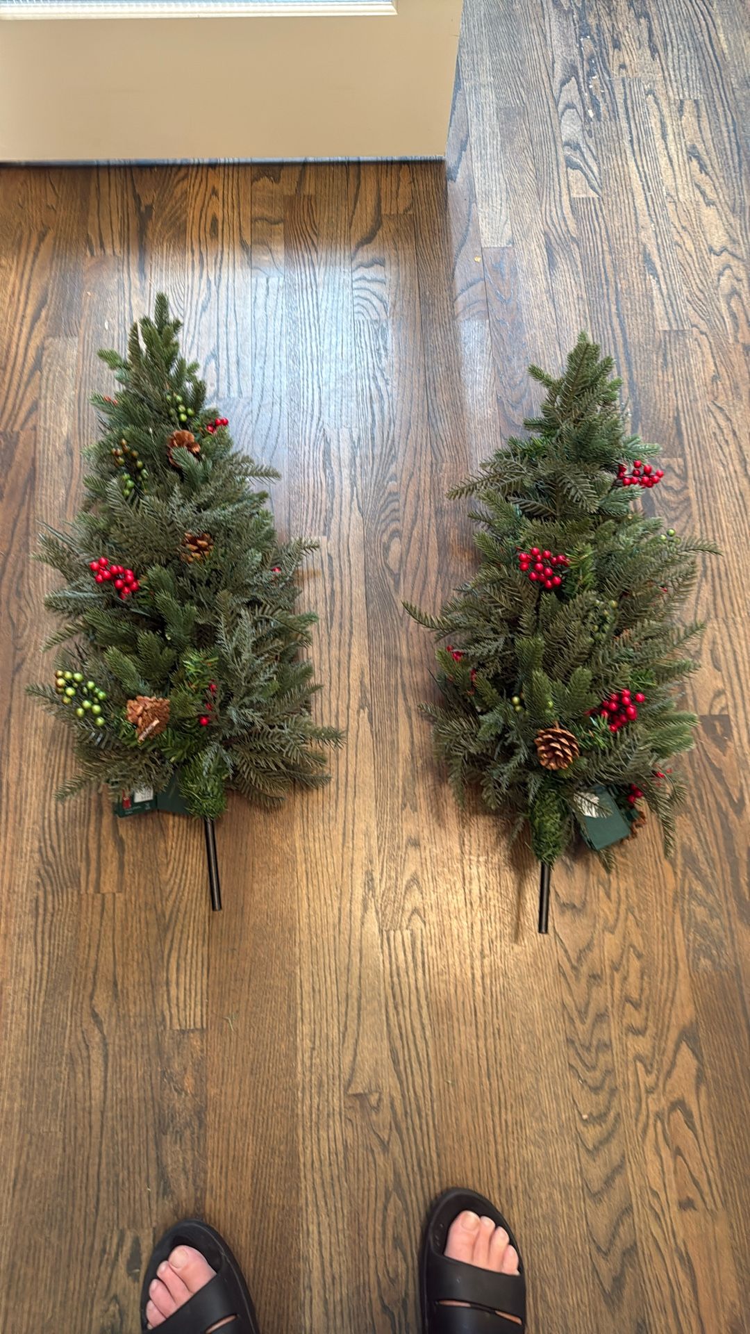 Two 36Inch Lighting Christmas Trees
