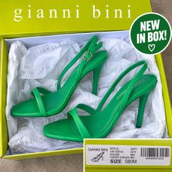 Gianni Bini Neveena Green Strappy Stiletto Heels – Women’s Size 8M – NEW IN BOX