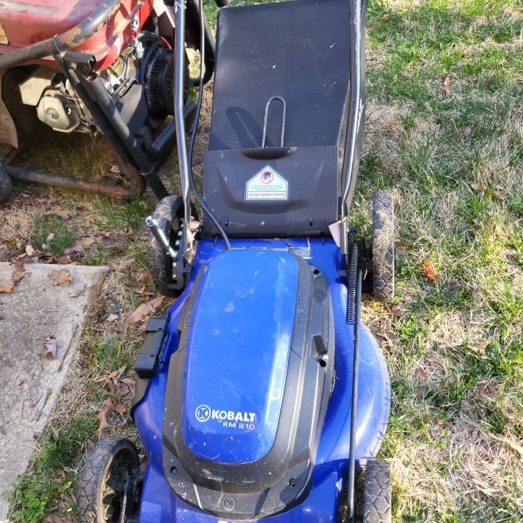 Kobalt km210 on sale electric lawn mower