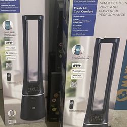 Tower Fan Air Purifier With Remote 
