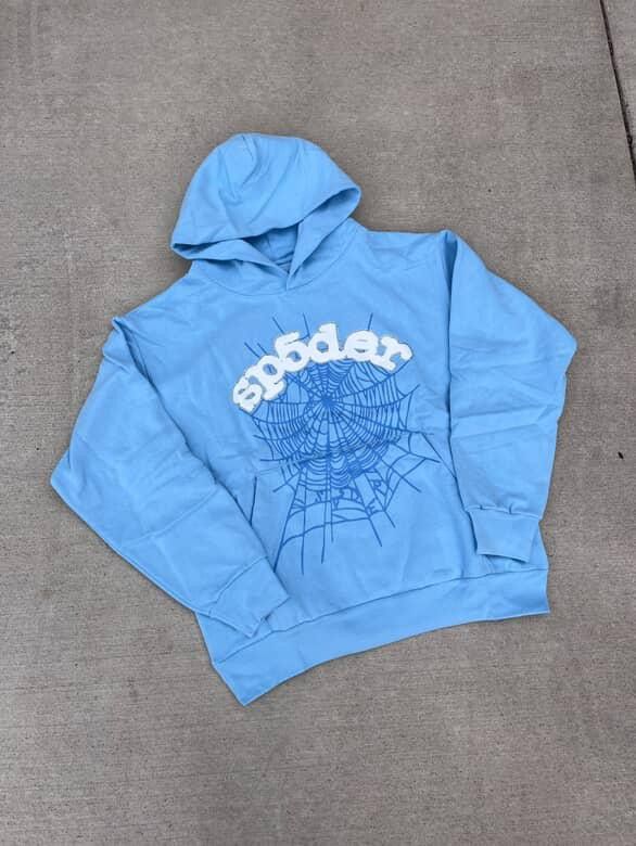 Sp5der Hoodie Sky Blue Brand New Hoodie For Cheap Price