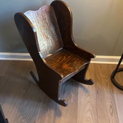 Antique Kids Rocking Chair In