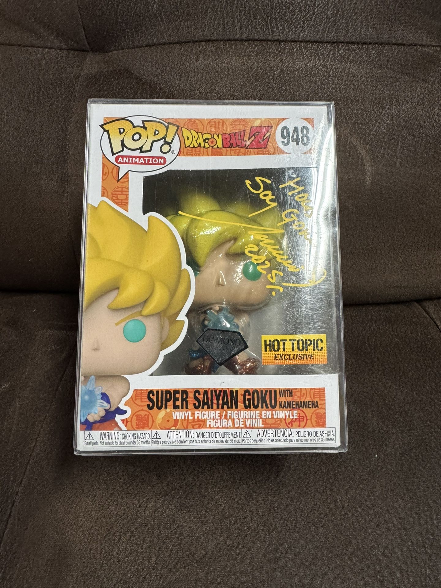 Dragon Ball Z Super Saiyan Goku With Kamehameha Funko Signed By Mario Castaneda