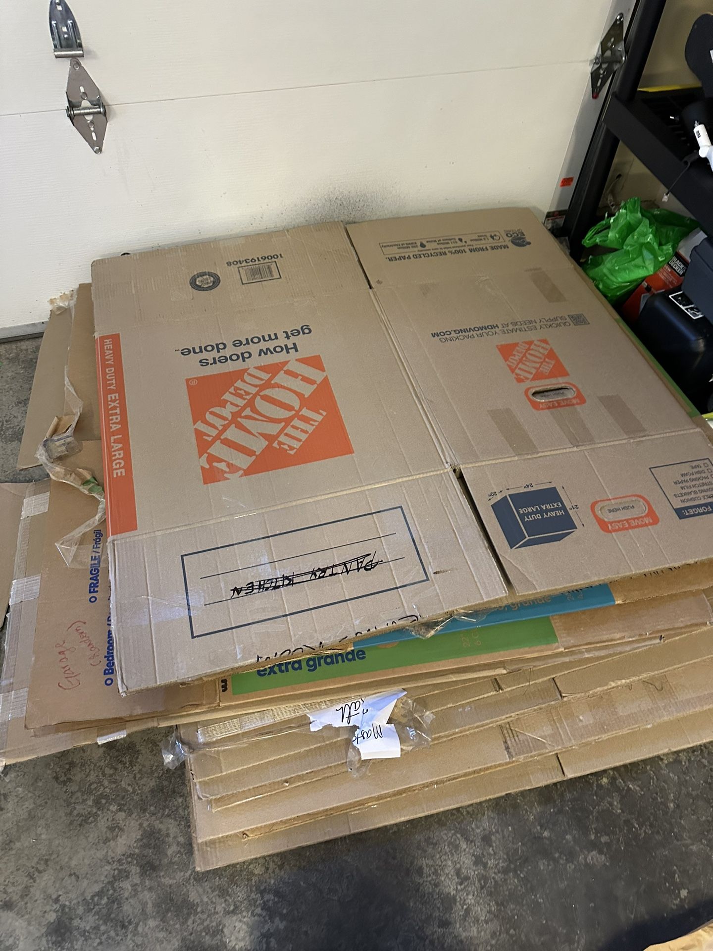16 Large Moving Boxes - free
