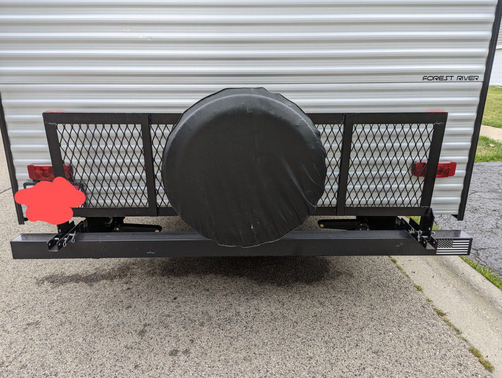 20x70 Cargo Carrier for RV Bumper - Steel - Folding