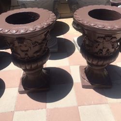 New Flower Pots Made Out Of Cement Perfect Gift 