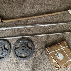 3 Brand New 45lb Weight Plates With One Inch Hole With Pick Of Barbell For $150