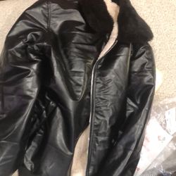 Black Jacket Warm Wool Inside Never Warn 