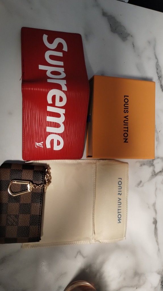 Louis Vuitton Key Chain Wallet And Supreme Wallet 