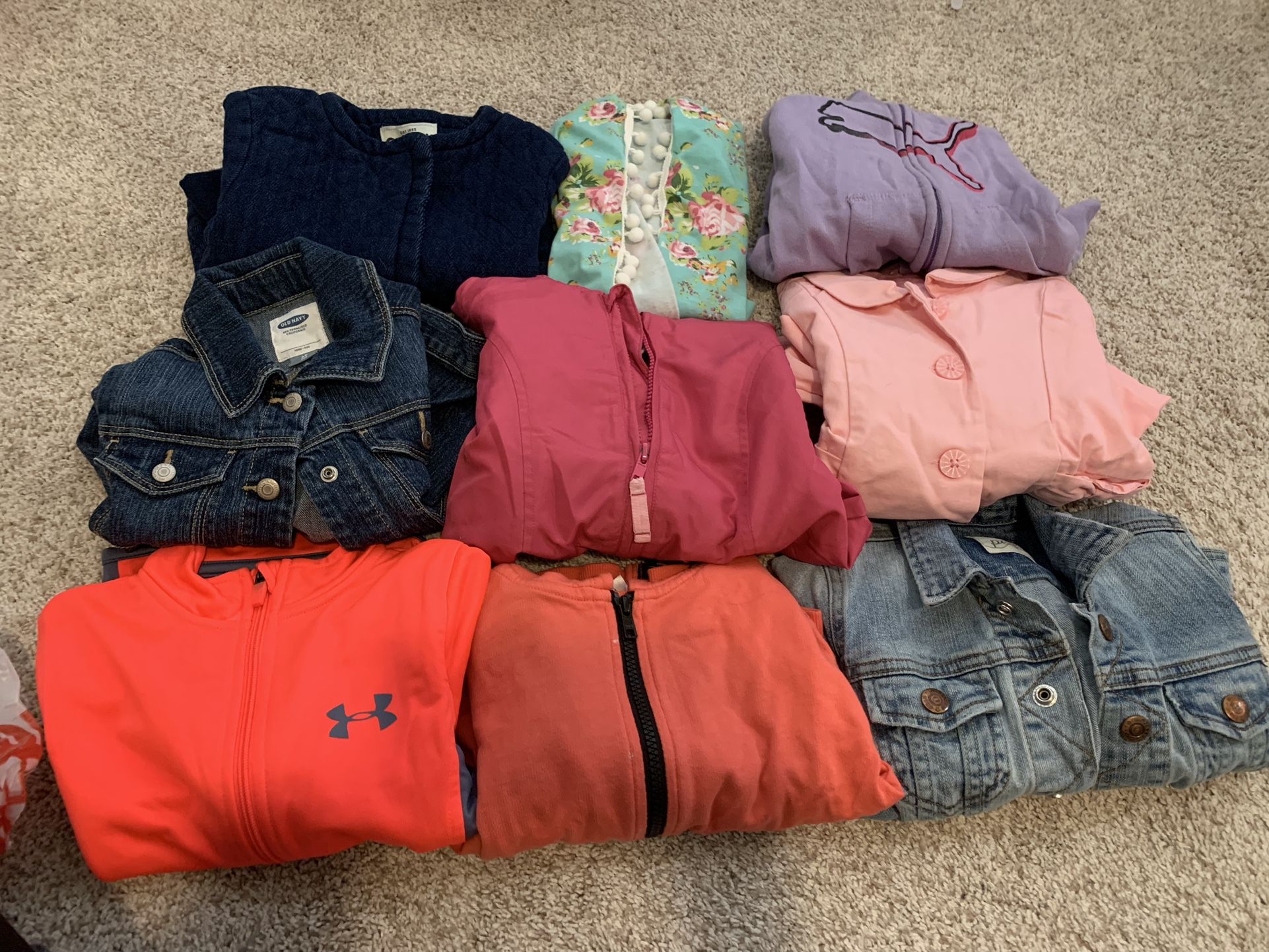 4T Girls Light Jackets