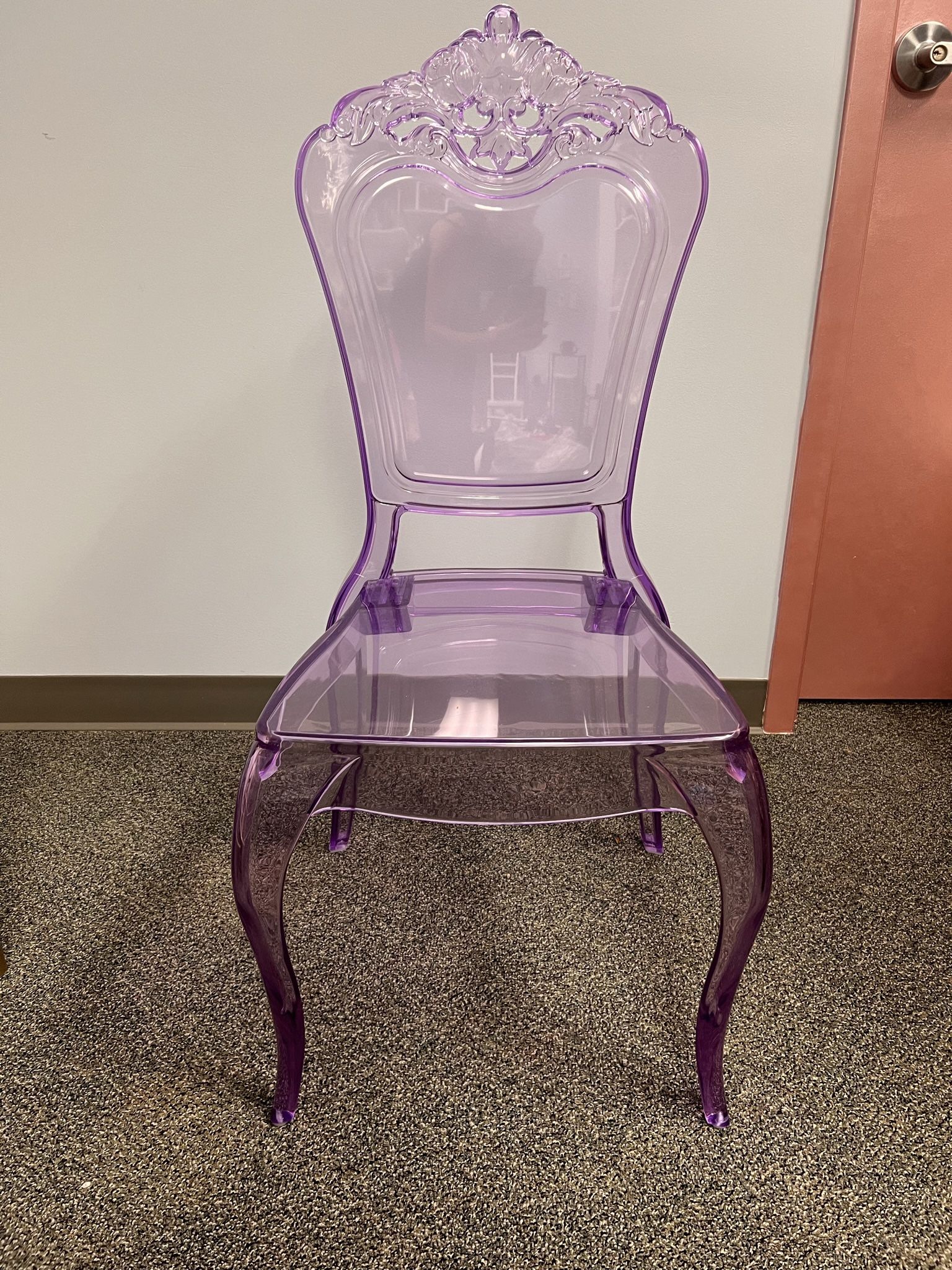 Clear Acrylic Chair Purple