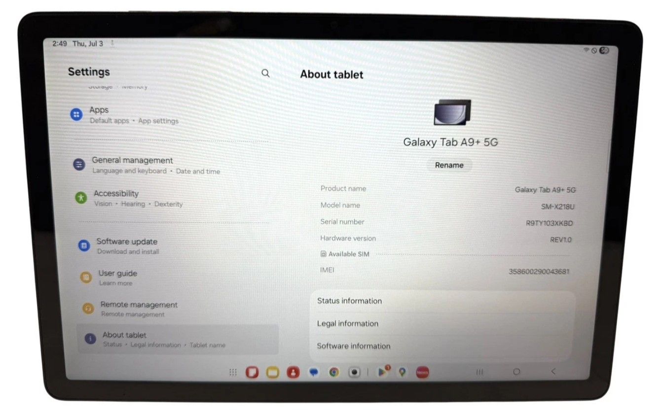 Samsung Galaxy Tab A9 Plus 5g