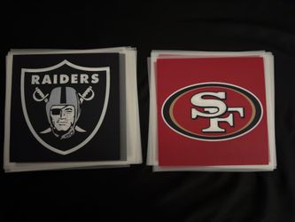 Raiders/49ers DTF Heat Transfers - $10 each (7x7 inch)