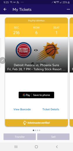 Detroit PISTONS vs Phoenix SUNS