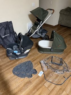 Uppababy Vista V2 Stroller and Bassinet and Car seat