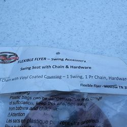 FLEXIBLE FLYER SLING SWING WITH CHAIN AND HARDWARE, BURGUNDY, NEW 