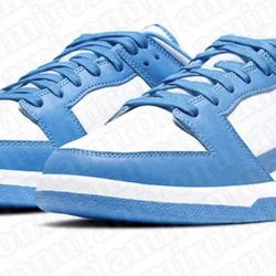 Blue & White Low-Top Sneakers – Men’s