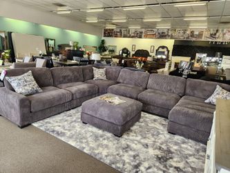 SALE!! Corduroy Sectional With Ottaman Included ONLY $1599