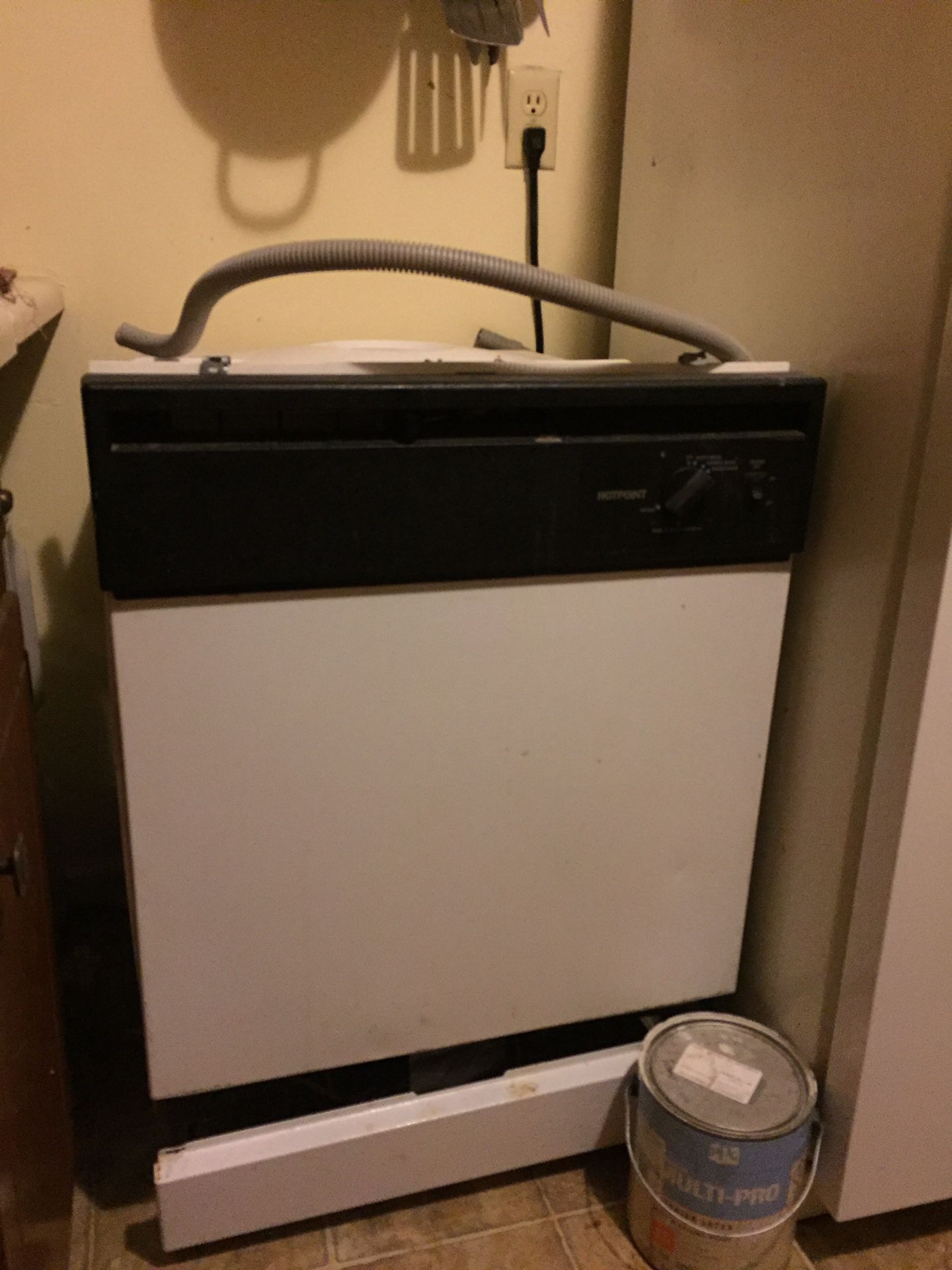 Hotpoint Dishwasher. We are moving and don’t need it. We got it to build a base and make portable, but never got around to it