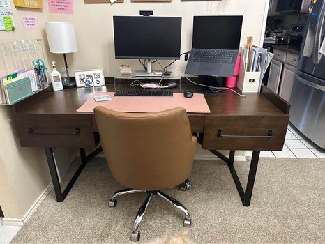 63” desk and office chair
