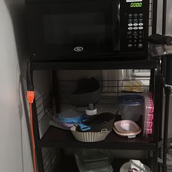 Microwave and kitchen storage rack-Pick up only 