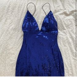 Party Sequin Blue Dress