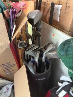 Wilson, Tour Edge, and Dunlop Golf Club Set with Datrek Bag