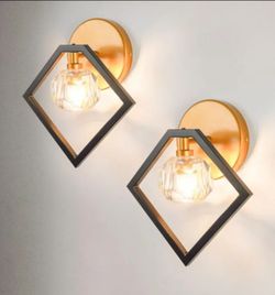 Crystal Wall Sconce Lighting Set of 2