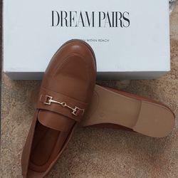 Women Walking Loafers Leather Penny Laofers Casual Drving Slip On Loafer Shoes