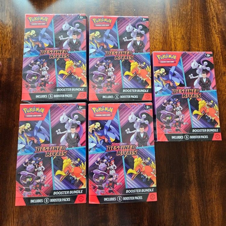 Pokemon Destined Rivals Booster Bundles -Sealed; $47 Each
