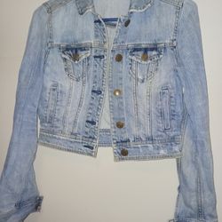 Cute American Eagle Size Xsmall Distressed Denim Jacket