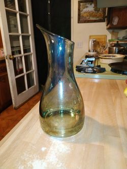Roscher & Co Iridescent Green Decanter 