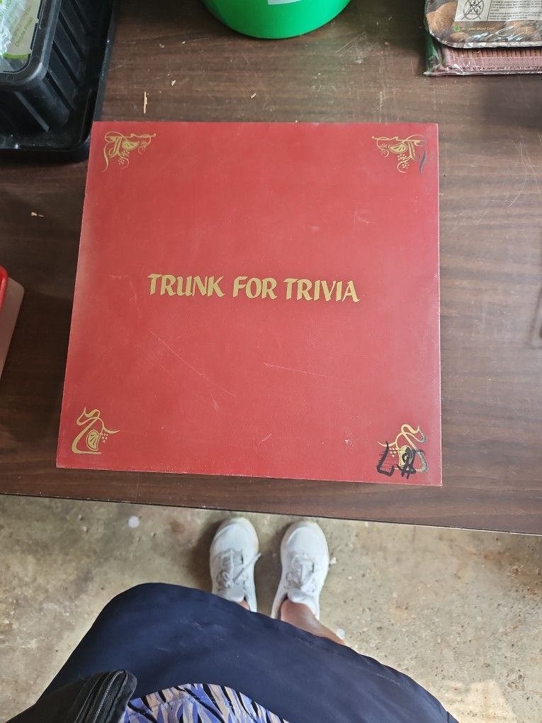 Trivia Pursuit Game And Trunk
