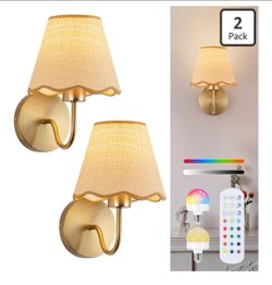 Battery Operated Wall Sconce Set of 2