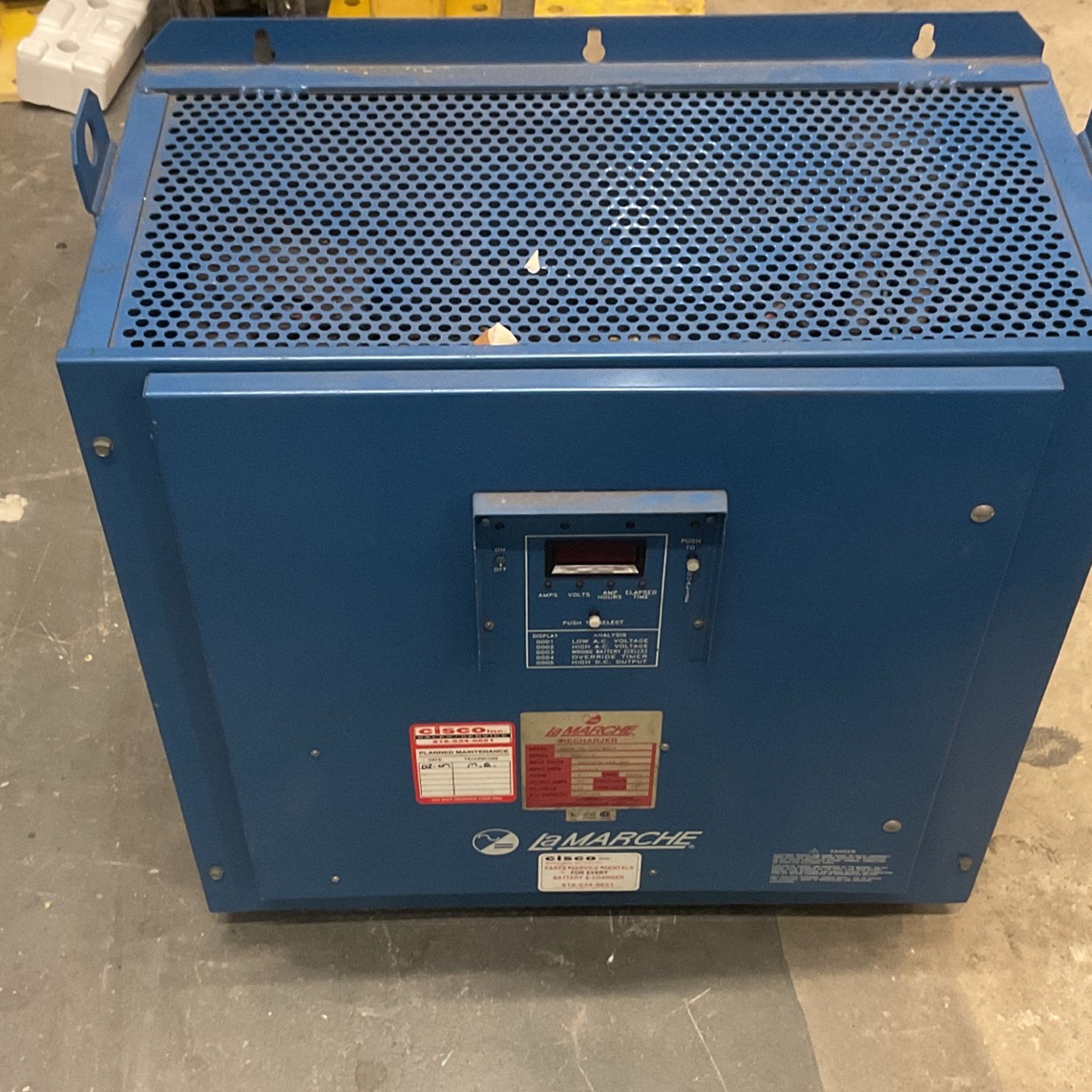 Forklift Battery Charger (La Marche A70B-70-12L-BDC3,) 25”x13”x26”