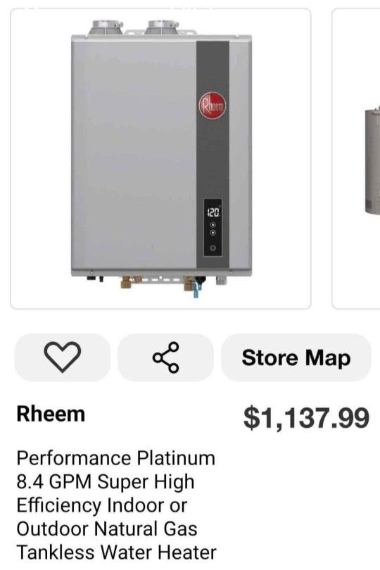 Rheem Performance Platinum gpm super High Efficiency indoor or