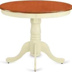 East West Furniture ANT-WHI-TP Antique Modern Dining Round Kitchen Table Top 