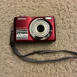 Nikon Coolpix L24 14MP Compact Digital Camera Red