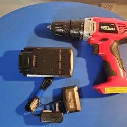 Hyper Tough cordless drill, battery and charger.