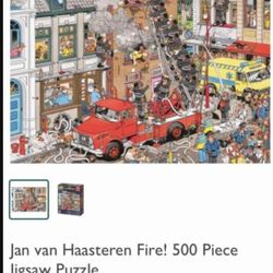 NEW 500 Pieces Fire Fighters Rescue Jigsaw Puzzle Collector Collectible 