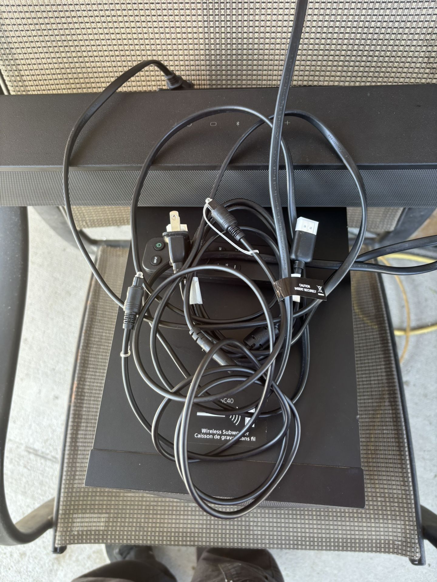 Sony Subwoofer And Sound Bar